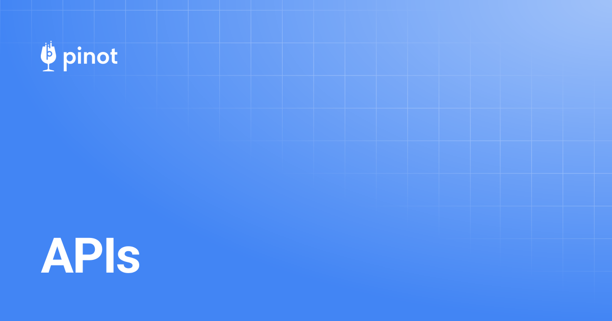 APIs | release-1.0.0 | Apache Pinot Docs