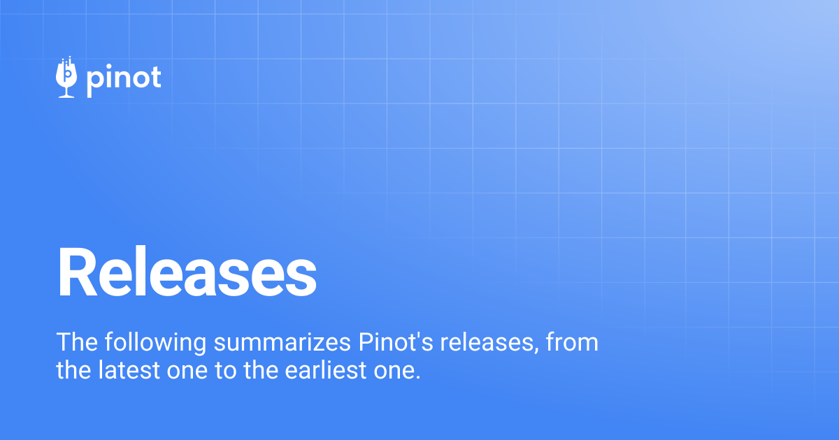 Releases | release-1.1.0 | Apache Pinot Docs