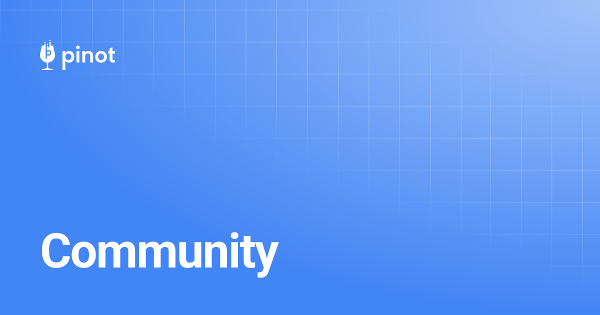 Community | release-1.1.0 | Apache Pinot Docs