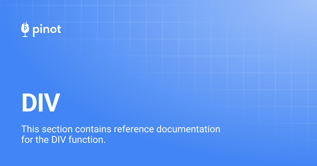 DIV | release-1.2.0 | Apache Pinot Docs