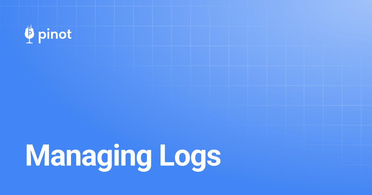 Managing Logs | release-1.3.0 | Apache Pinot Docs