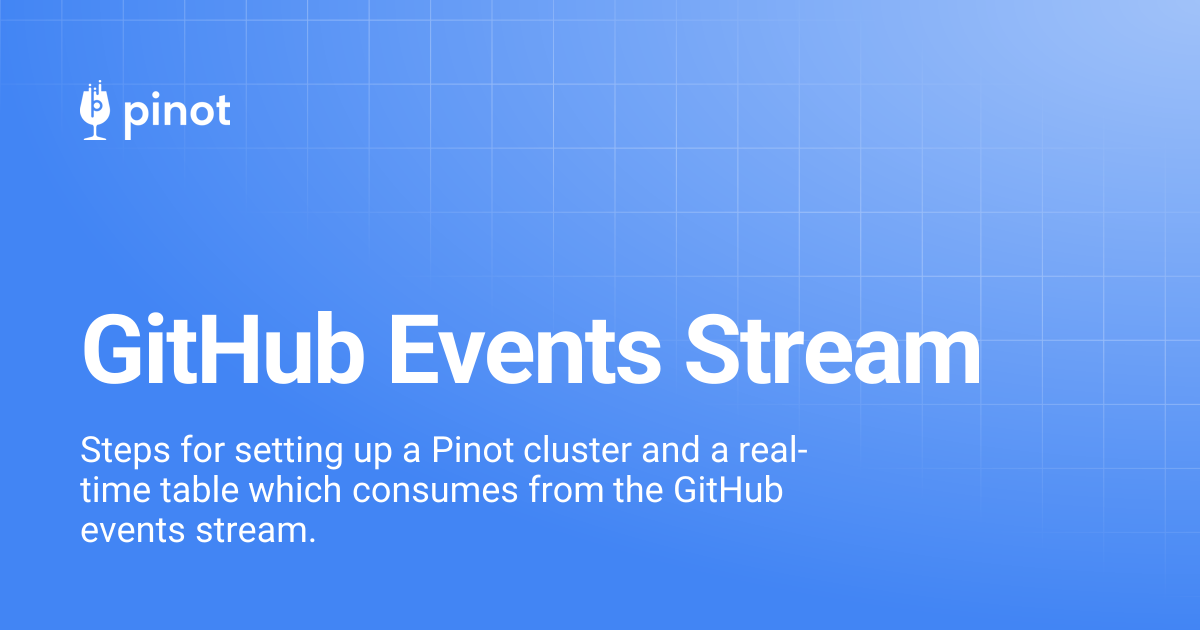 GitHub Events Stream | Apache Pinot Docs