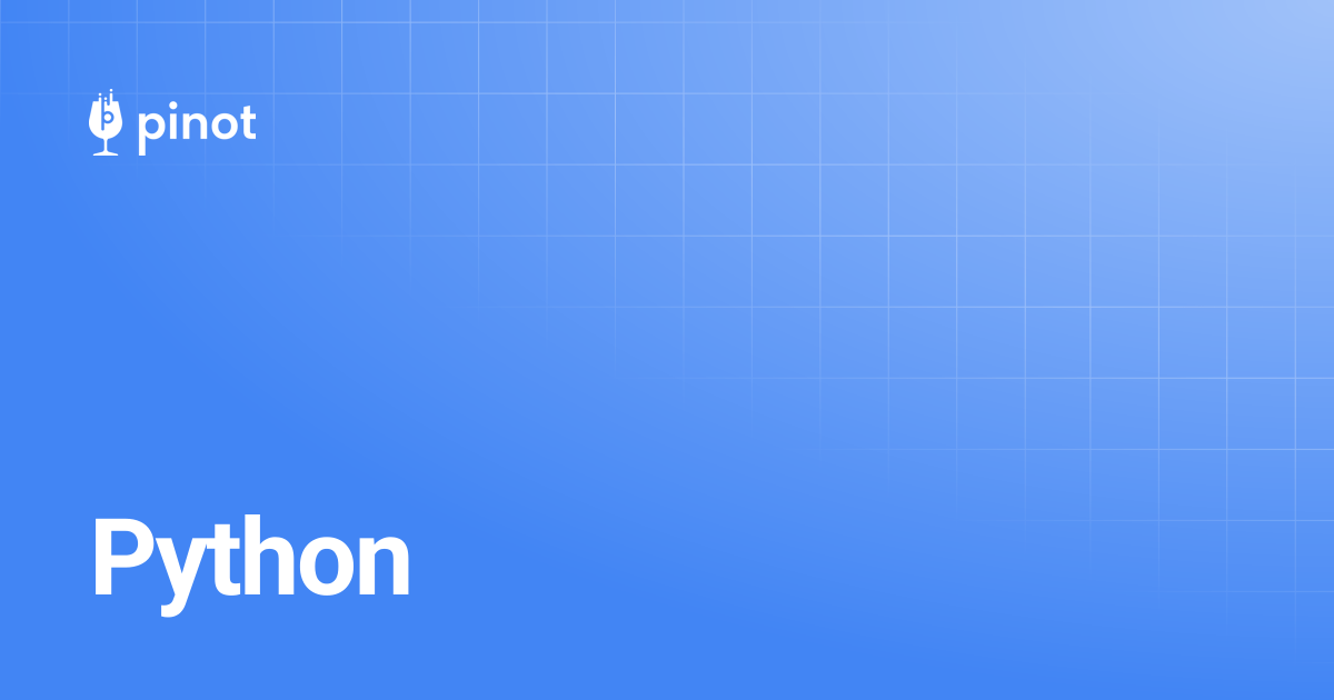 Python | Apache Pinot Docs
