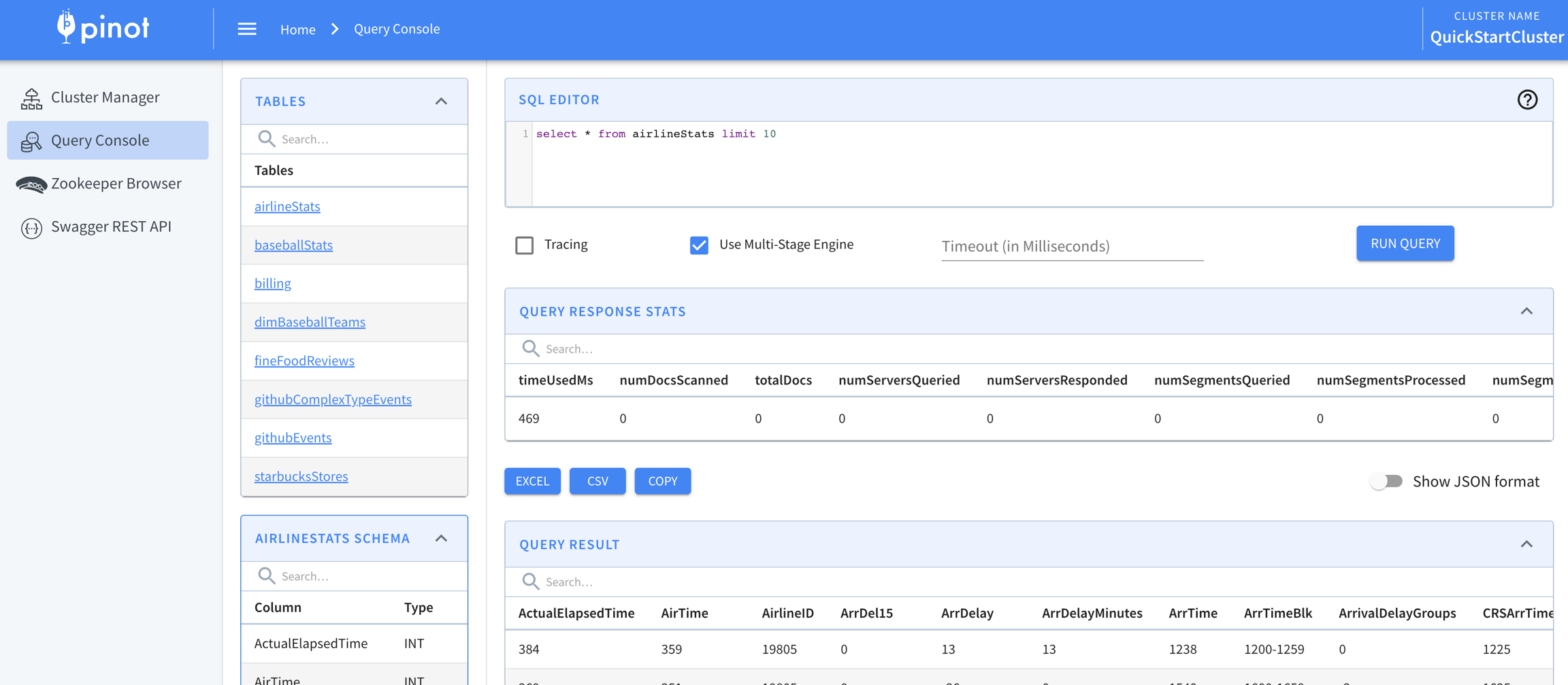 Pinot Query Console